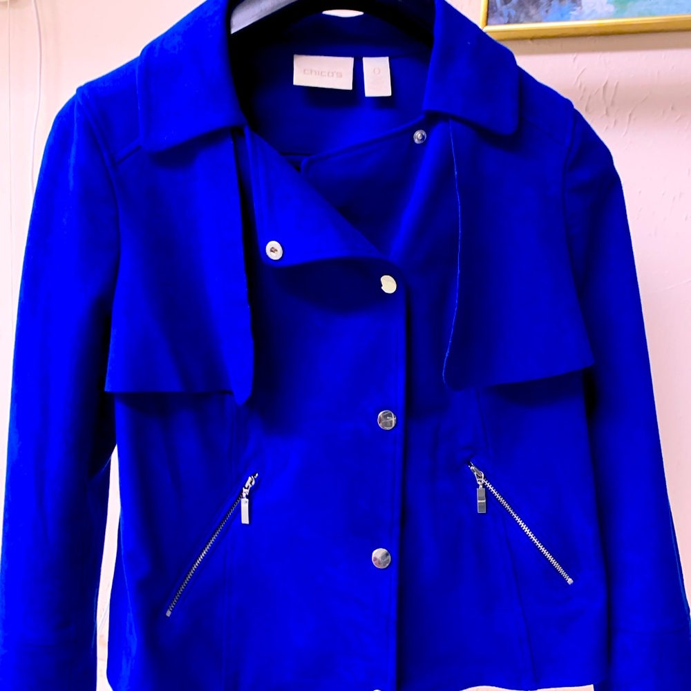 Chico jacket size 0.. cobalt blue